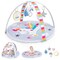 Costway Baby Play Gym Mat Thicker Tummy Time Mat with 5 Detachable Hanging